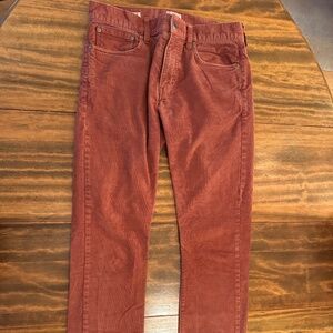 J Crew Burnt Orange Corduroy Pants